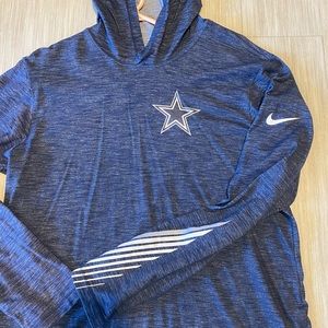 Men’s Nike Dallas Cowboys NFL Dri-fit Longsleeve Hoodie Size Medium